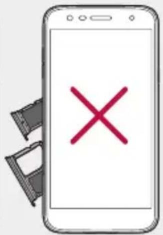 Illustration of a smartphone screen with a red X symbol and a document stack beside it, suggesting a warning or error message.
