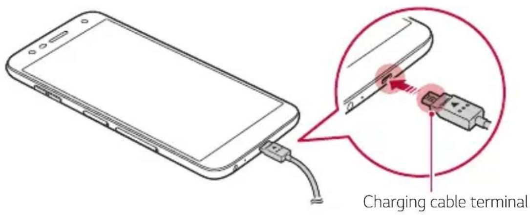 Charging cable terminal