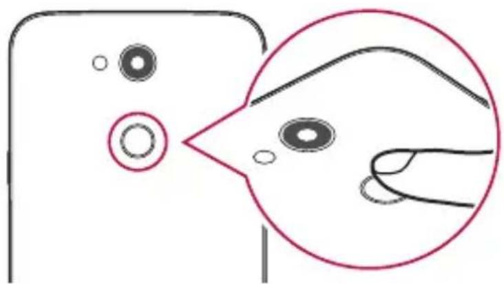 LG X Power 3 - Locate the fingerprint sensor on the back of the device and gently put your finger on it to register the fingerprint. - 2