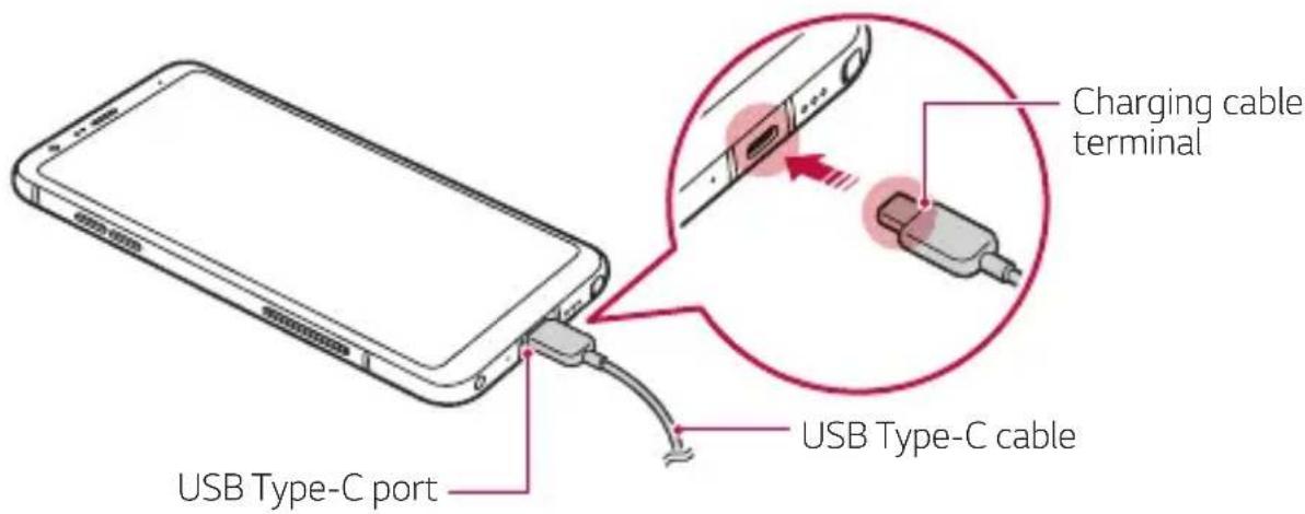 LG Stylo 5 - Charging the battery - 1