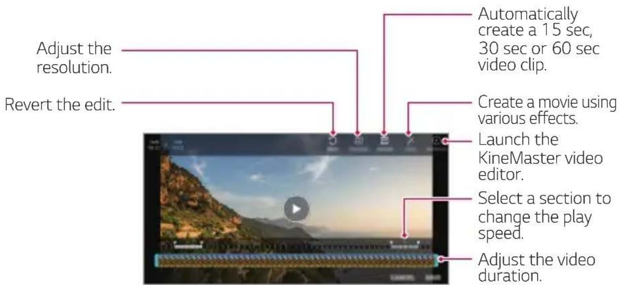 LG Stylo 5 - Editing videos - 1