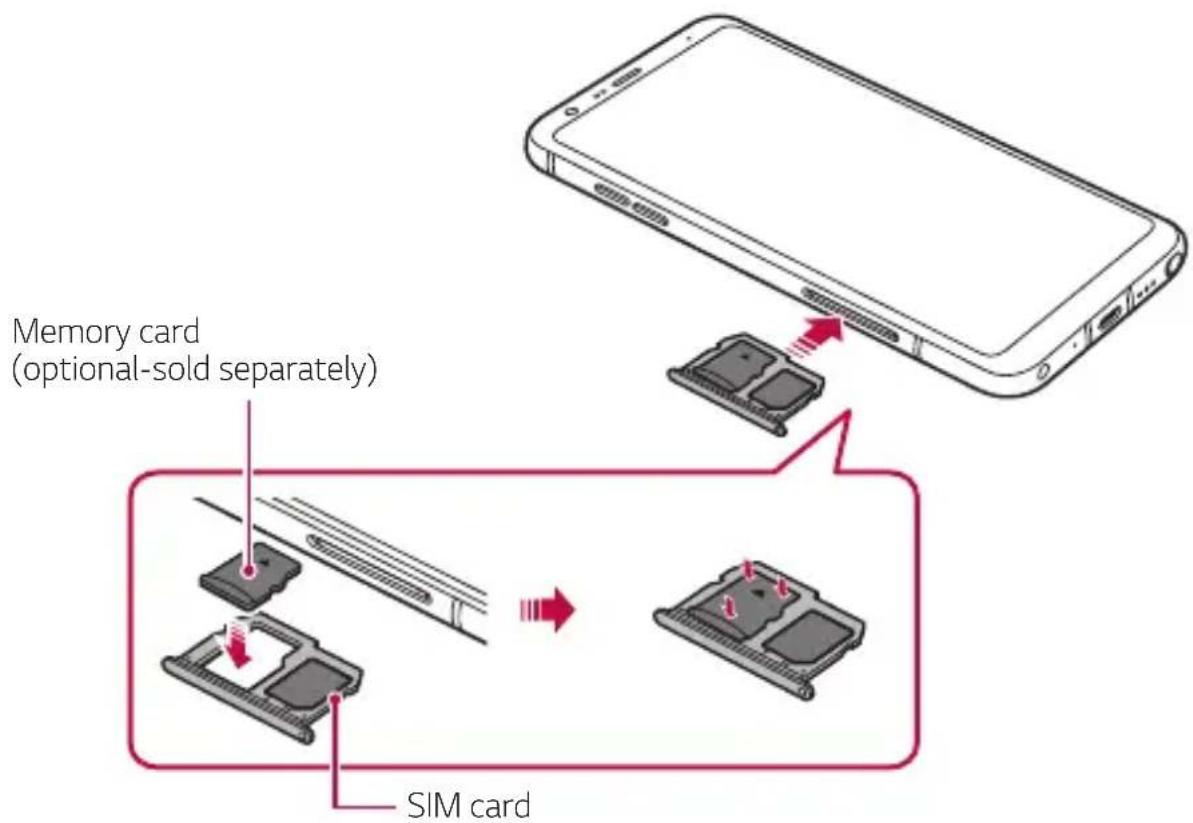 LG Stylo 5 - Inserting the memory card - 1