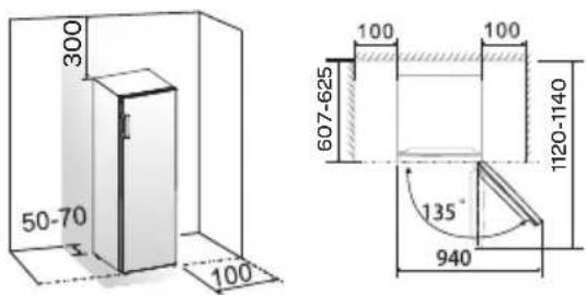300 50-70 100° 607-625 100 100 1120-1140 135° 940