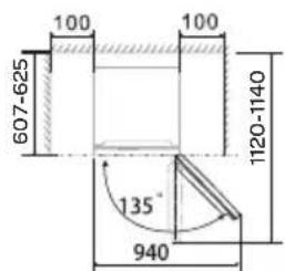 607-625 100 100 1120-1140 135° 940