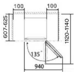 607-625 100 100 1120-1140 135° 940