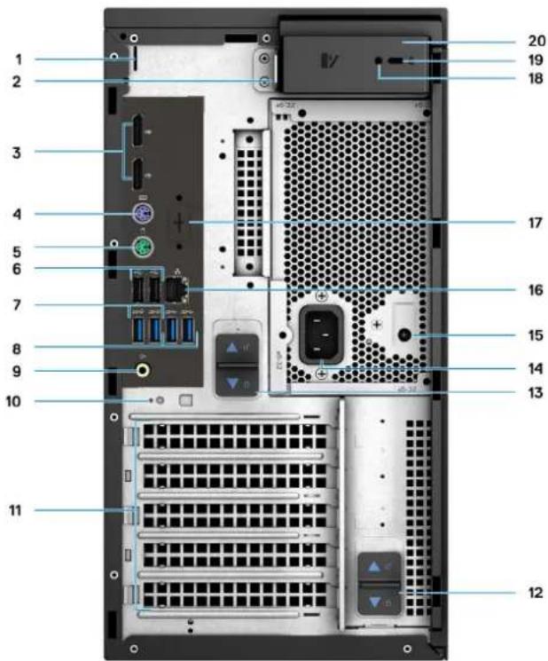 DELL Precision 3640 - Back view - 1