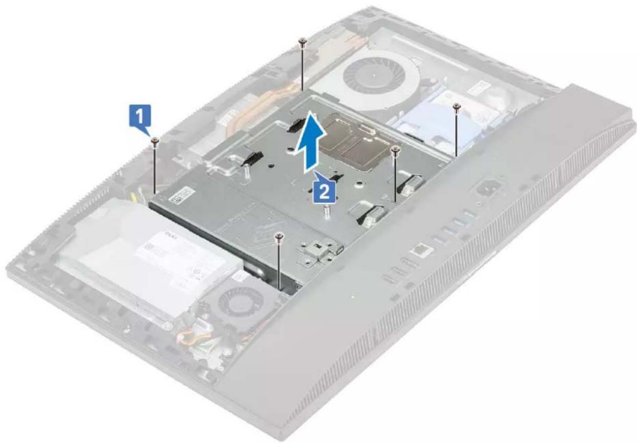 DELL OptiPlex 7470 - Removing the system board shield - 1