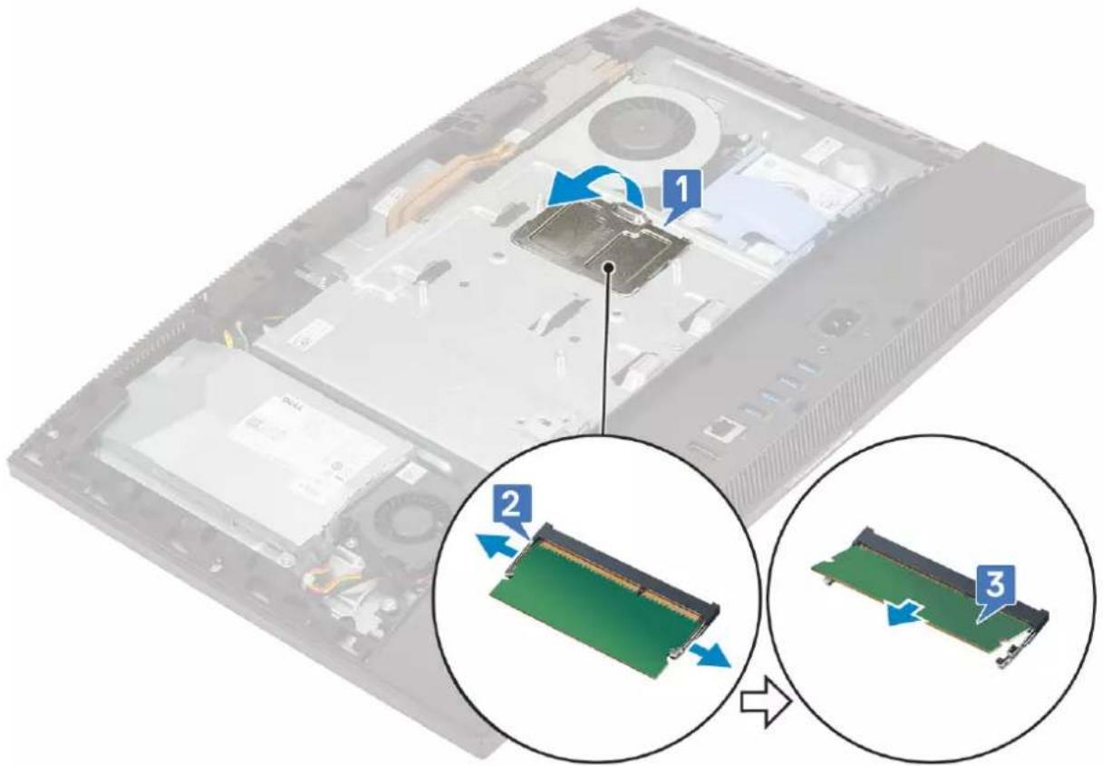 DELL OptiPlex 7470 - Removing the memory module - 2