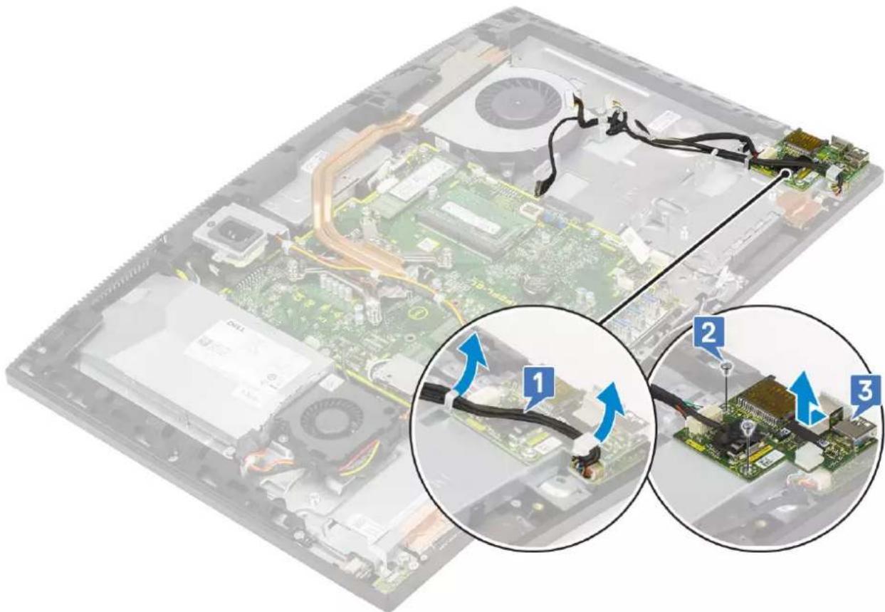 DELL OptiPlex 7470 - Removing the Input and Output board - 3