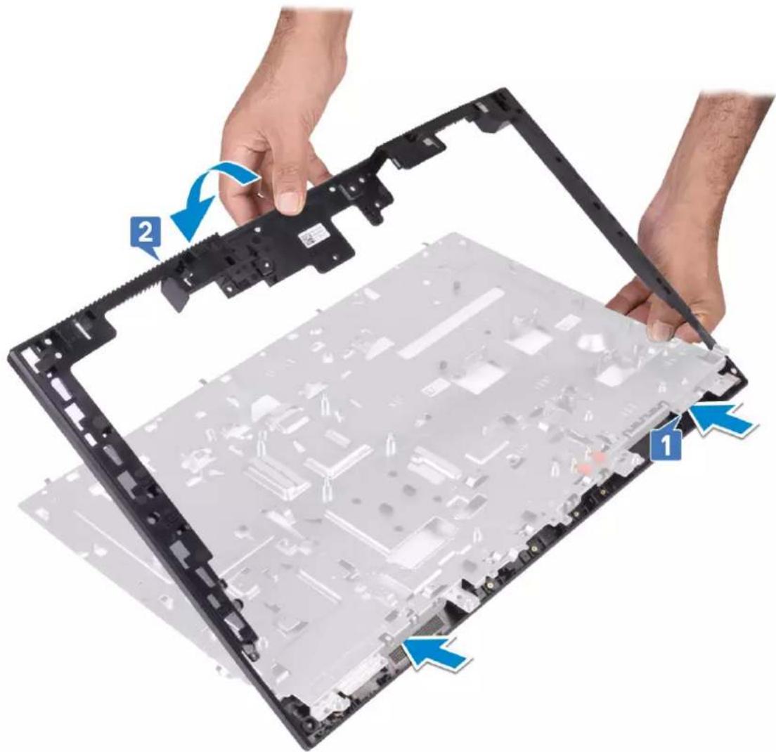 DELL OptiPlex 7470 - Installing the middle frame - 1