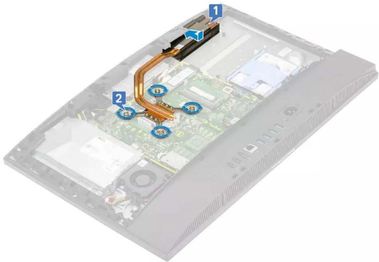 DELL OptiPlex 7470 - Installing the heat sink - UMA - 1