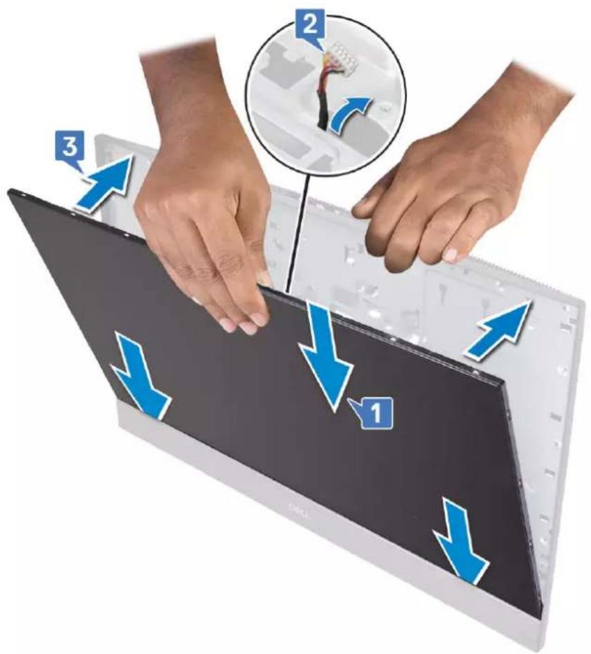 DELL OptiPlex 7470 - Installing the display panel - 2