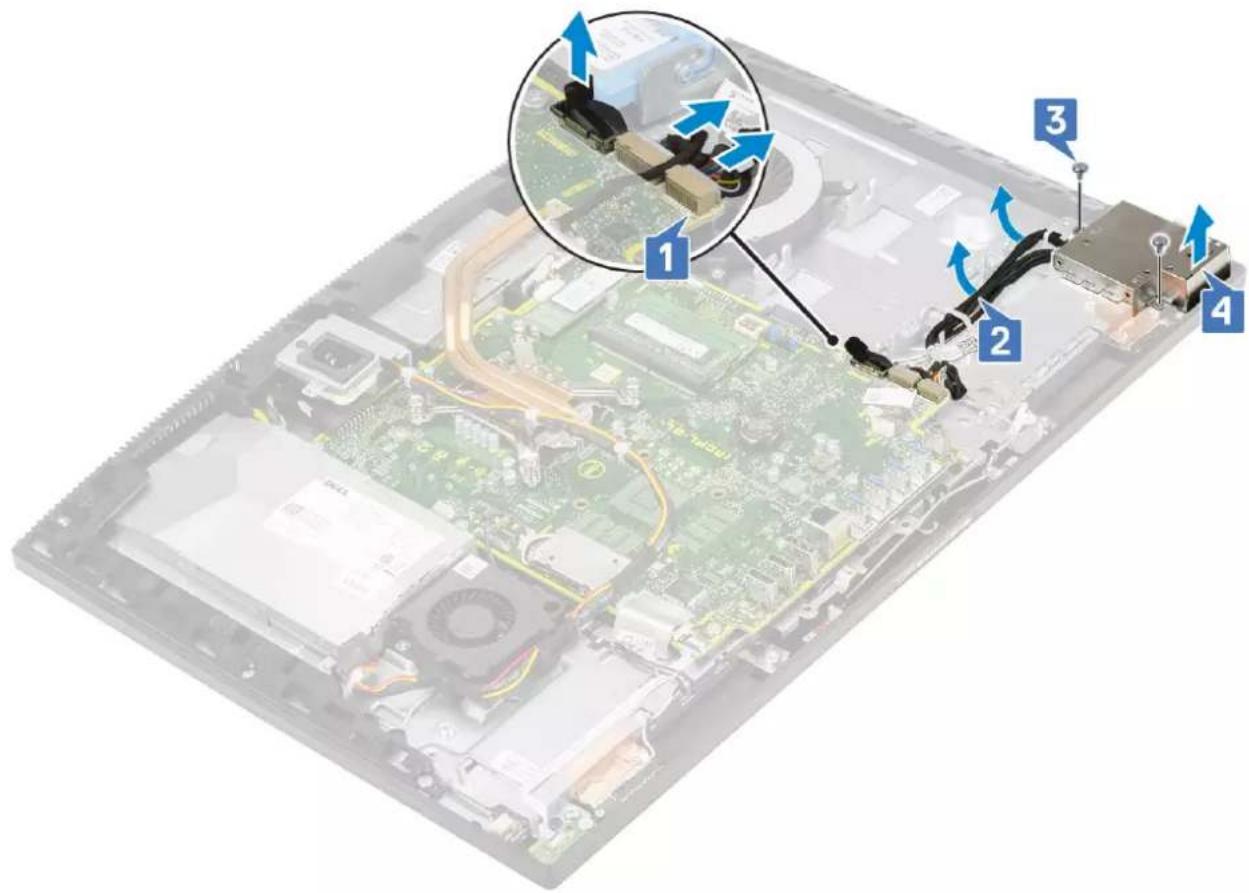 DELL OptiPlex 7470 - Removing the Input and Output board - 2