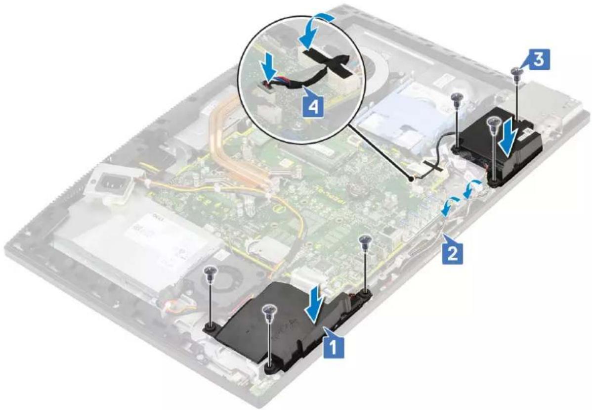 DELL OptiPlex 7470 - Installing the speakers - 1