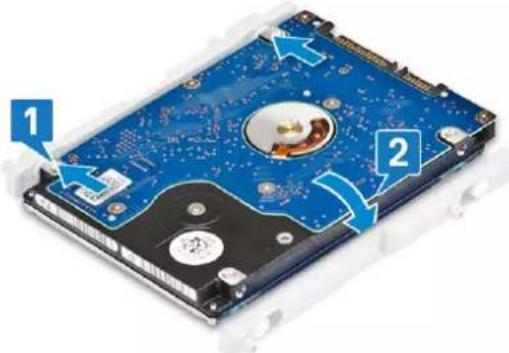 DELL OptiPlex 7470 - Installing the hard drive assembly - 1