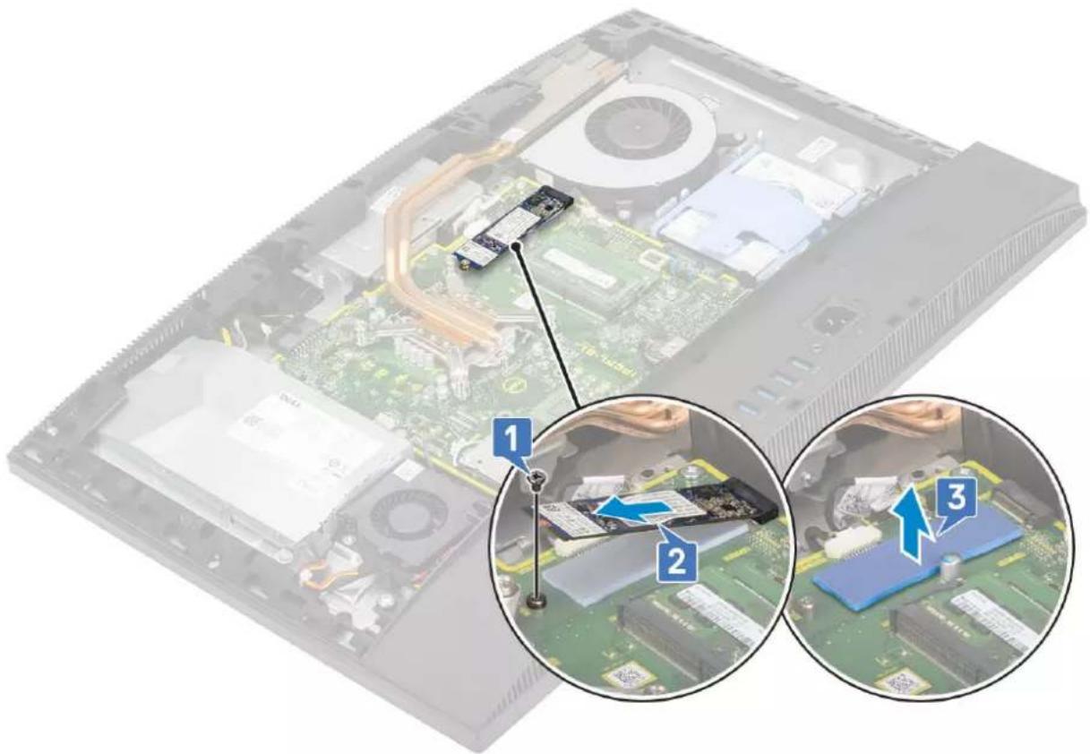 DELL OptiPlex 7470 - Removing the Intel Optane card - 1