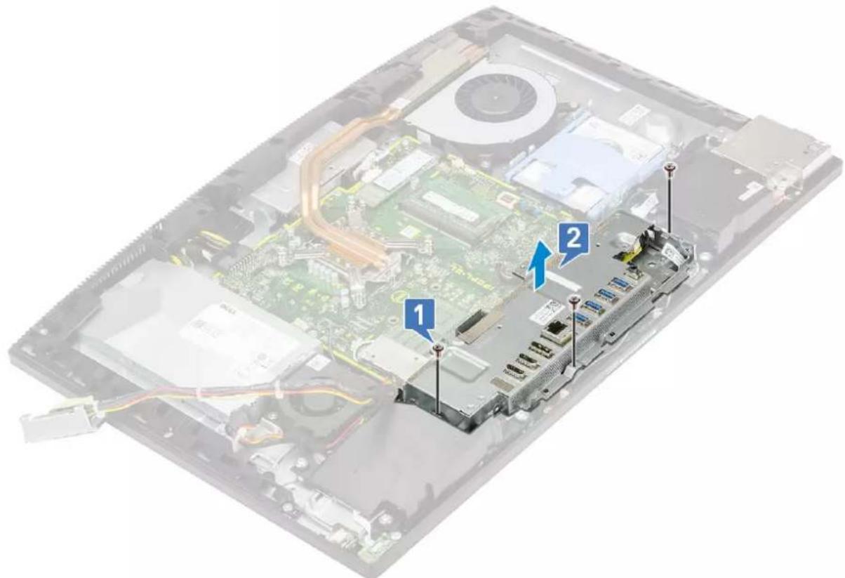 DELL OptiPlex 7470 - Removing the Input and Output bracket - 2