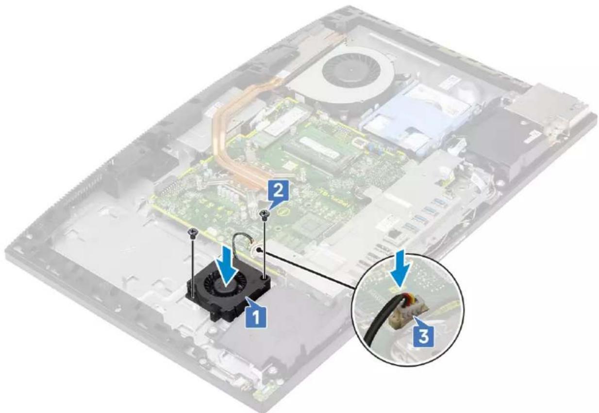 DELL OptiPlex 7470 - Installing the power supply unit -PSU fan - 1