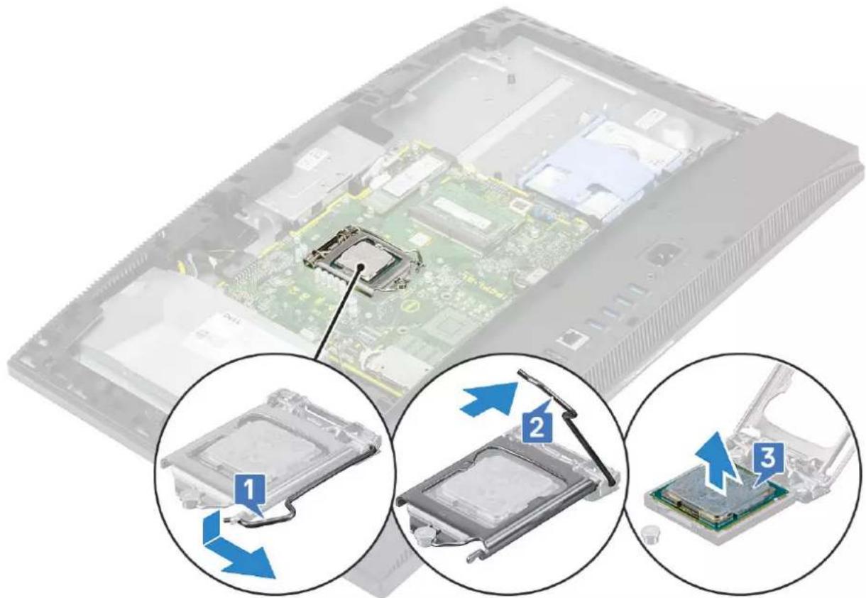 DELL OptiPlex 7470 - Removing the processor - 3