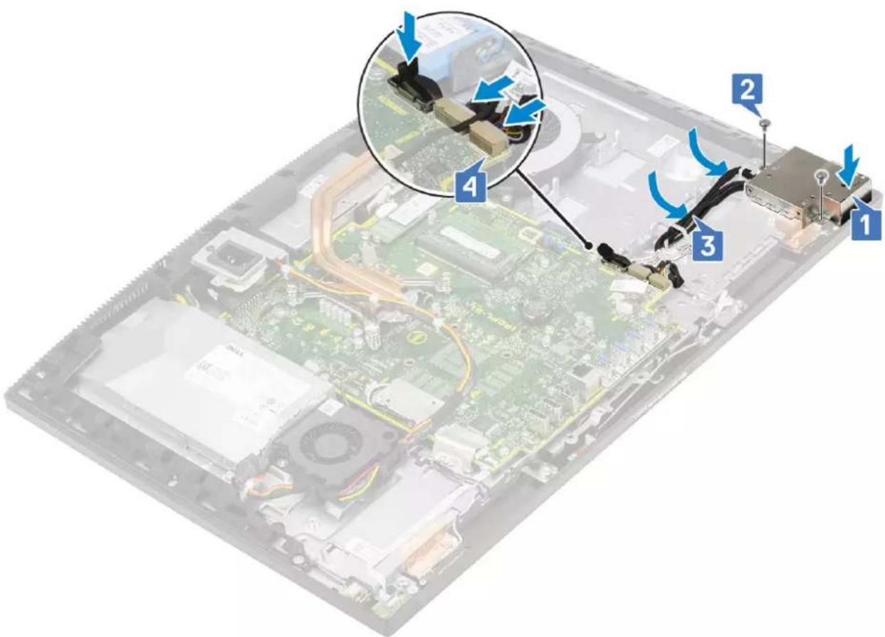 DELL OptiPlex 7470 - Installing the input and output board - 2