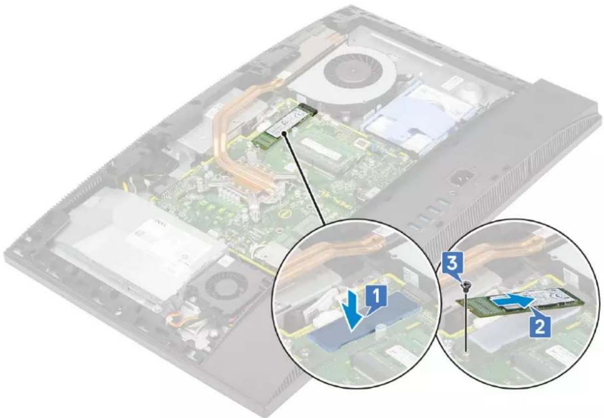 DELL OptiPlex 7470 - Installing the SSD card - 1