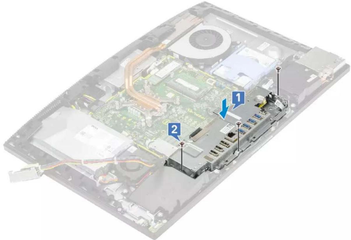 DELL OptiPlex 7470 - Installing the Input and Output bracket - 1