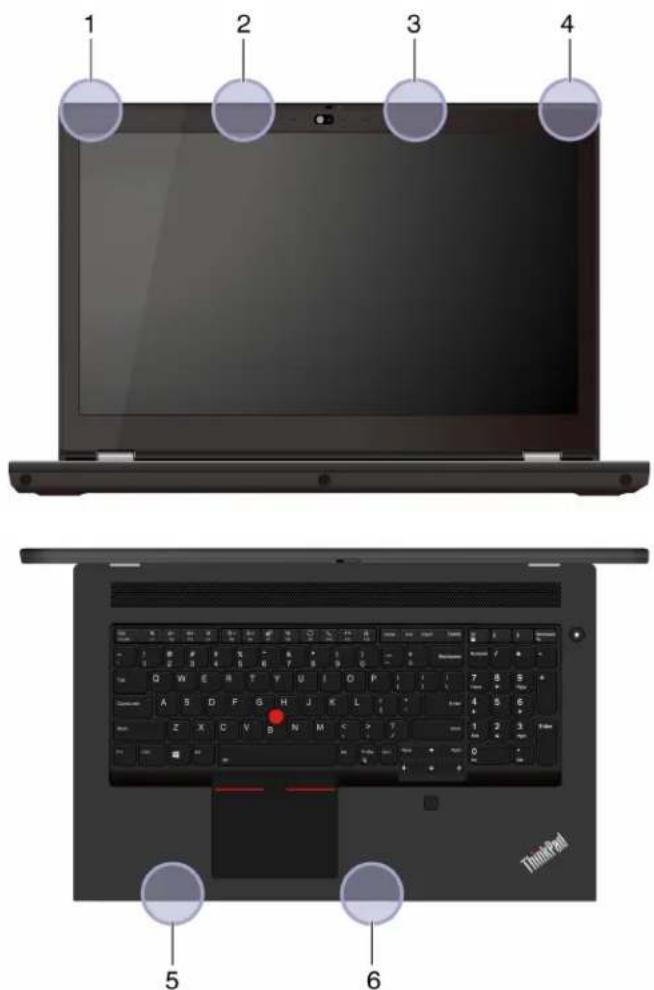 LENOVO Thinkpad P17 - Locate the UltraConnect wireless antennas - 1