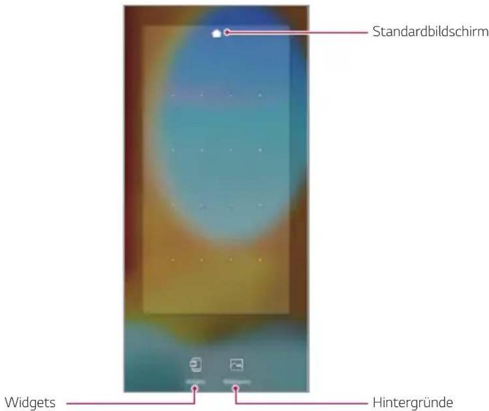 Standardbildschirm Widgets Hintergründe