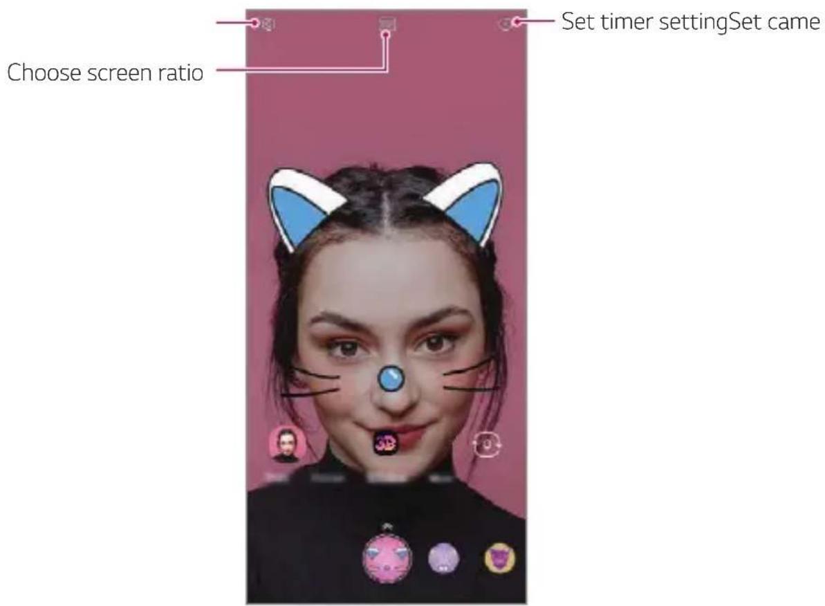 Choose screen ratio Set timer settingSet came