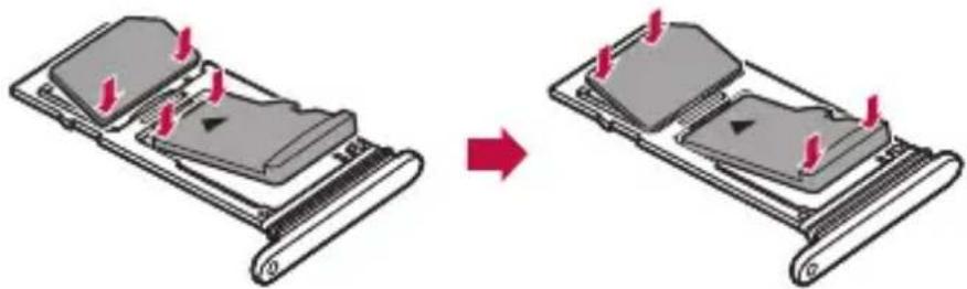 LG Velvet - Installing the SIM card - 4