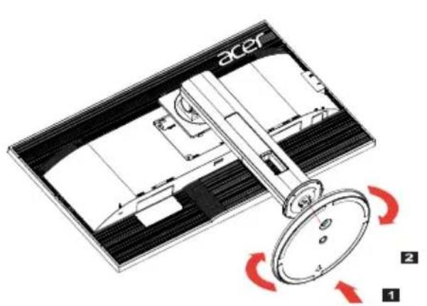 ACER Predator XB1 - ATTACHING/REMOVING THE BASEAETACHING/REMOVING THE BA - 1