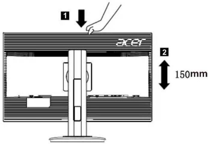 ACER Predator XB1 - • Height Adjustment Height Adjustment - 1