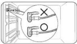 Diagram showing two labeled electrical connectors with symbols X and O, enclosed in a circular diagram.