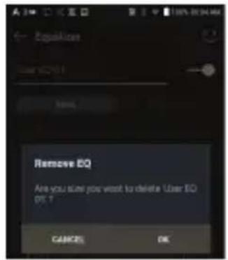 Astell&Kern KANN - Löschen einer benutzerdefinierten Equalizer-Einstellung - 2