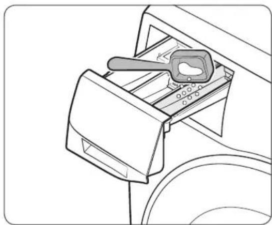 SAMSUNG WW8GT654ALH - Einfüllen von Waschmittel in den manuellen Waschmittelbehälter - 3