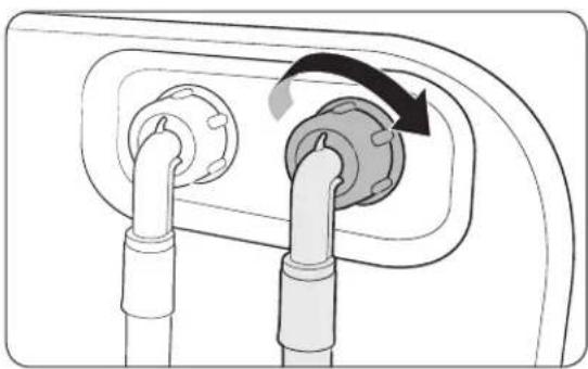 SAMSUNG WW8GT654ALH - Bei bestimmten Modellen mit zusätzlichem Warmwasseranschluss: - 1