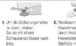 SAMSUNG WW10N64MRQW - NIVELLIEREN DER WASCHMASCHINE MIT DEN NIVELLIERFÜSSEN - 4