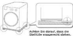 SAMSUNG WW10N64MRQW - NIVELLIEREN DER WASCHMASCHINE MIT DEN NIVELLIERFÜSSEN - 5