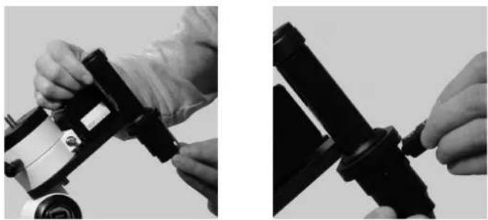 BRESSER 4964110 - Attaching the pole finder scope to the photo mount - 1
