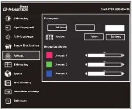 IIYAMA G-Master GB2770HSU - Farbtemp. Color Settings - 1