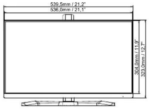 IIYAMA G-Master GB2770HSU - ABMESSUNGEN : G-MASTER GB2470HSU - 1