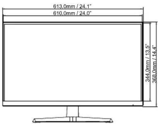 IIYAMA G-Master GB2770HSU - ABMESSUNGEN : G-MASTER G2770QSU - 1
