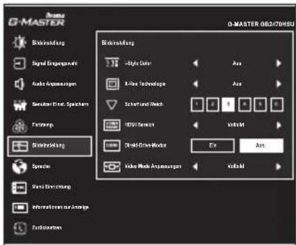 IIYAMA G-Master GB2770HSU - Bildeinstellung Image Adjust - 1