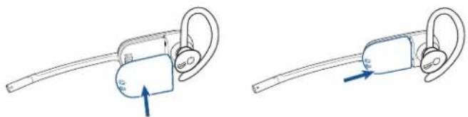 PLANTRONICS Savi W445 - Replacing Your Headset Battery - 3