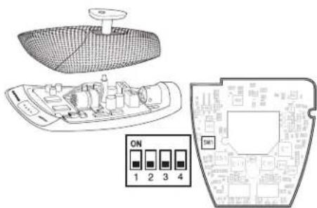 SHURE Microflex MX393 - Interruttori DIP - 1