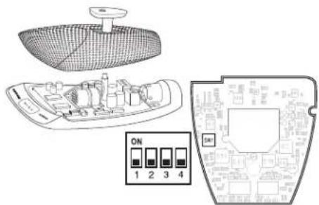 SHURE Microflex MX393 - DIPスイッチ - 1