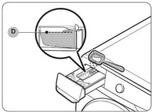 SAMSUNG WW90T986ASE - Hinweise zum Waschmittelbehälter - 5