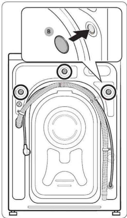 SAMSUNG WW80T734DWH - Aufstellen des Geräts - 1