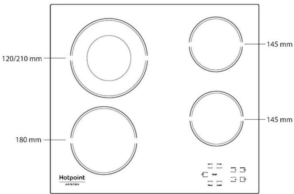 120/210 mm 180 mm Hotpoint ARISTON 145 mm 145 mm