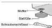 SAMSUNG WW90T734DWH - NIVELLIEREN DER WASCHMASCHINE MIT DEN NIVELLIERFÜSSEN - 2